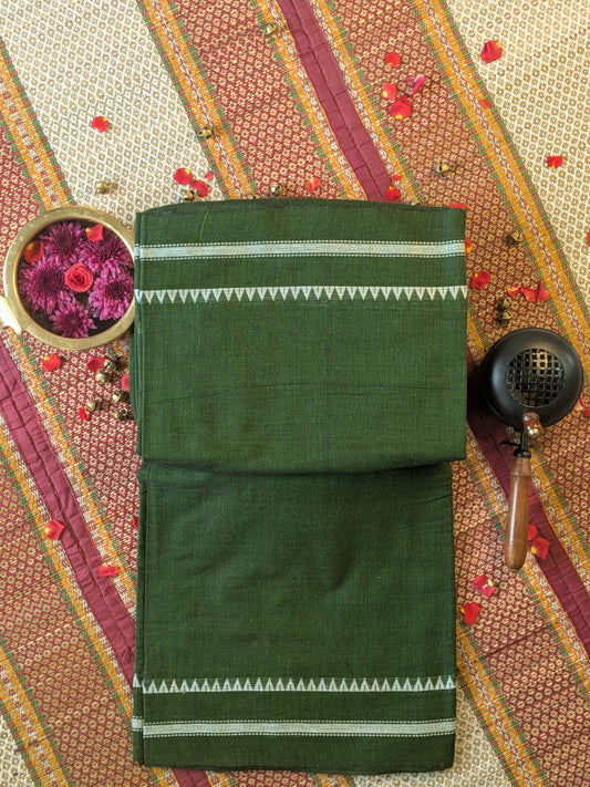 Green Mul Cotton Saree