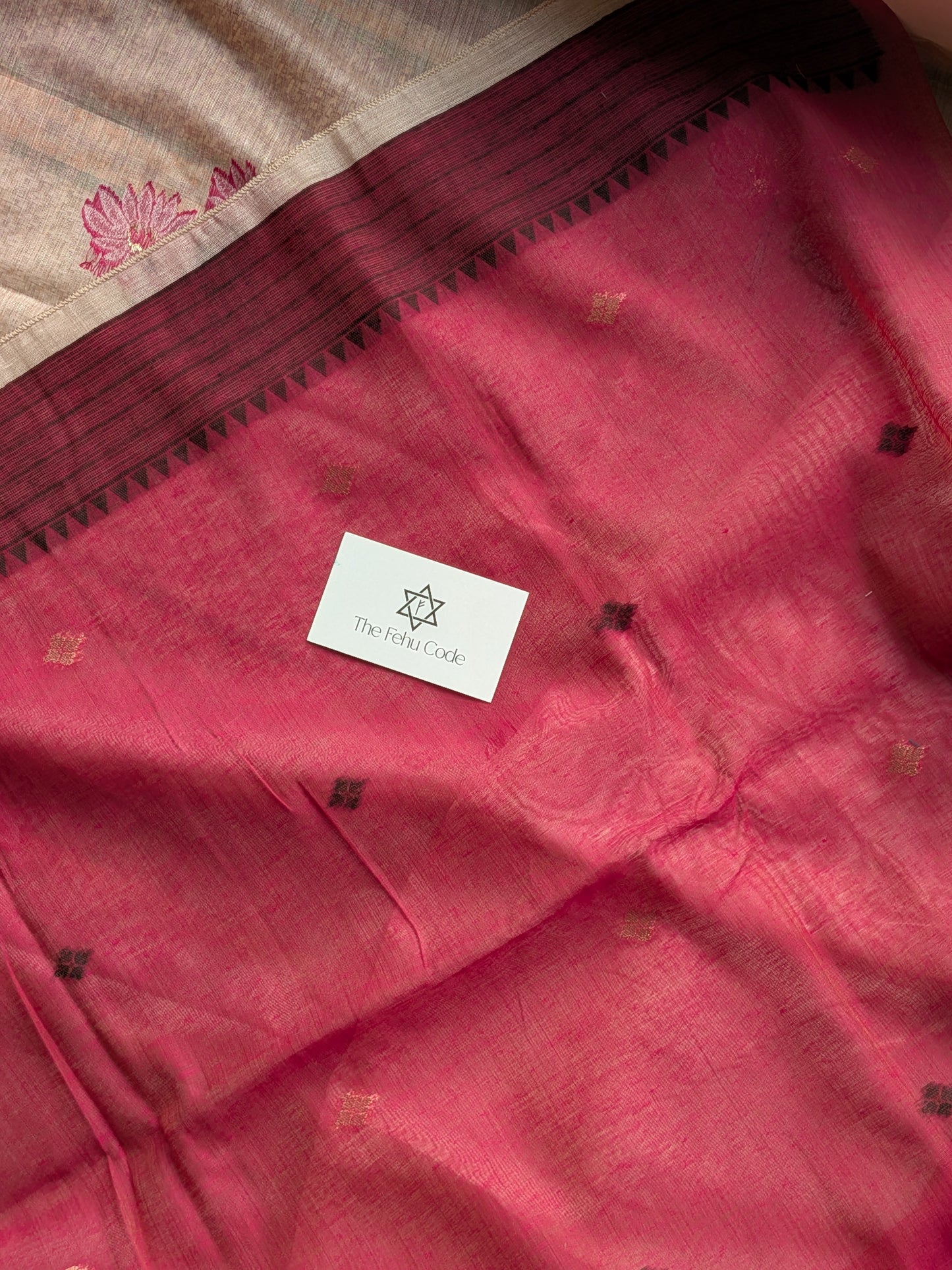 Lotus Munga Cotton Jamdani Buta Saree