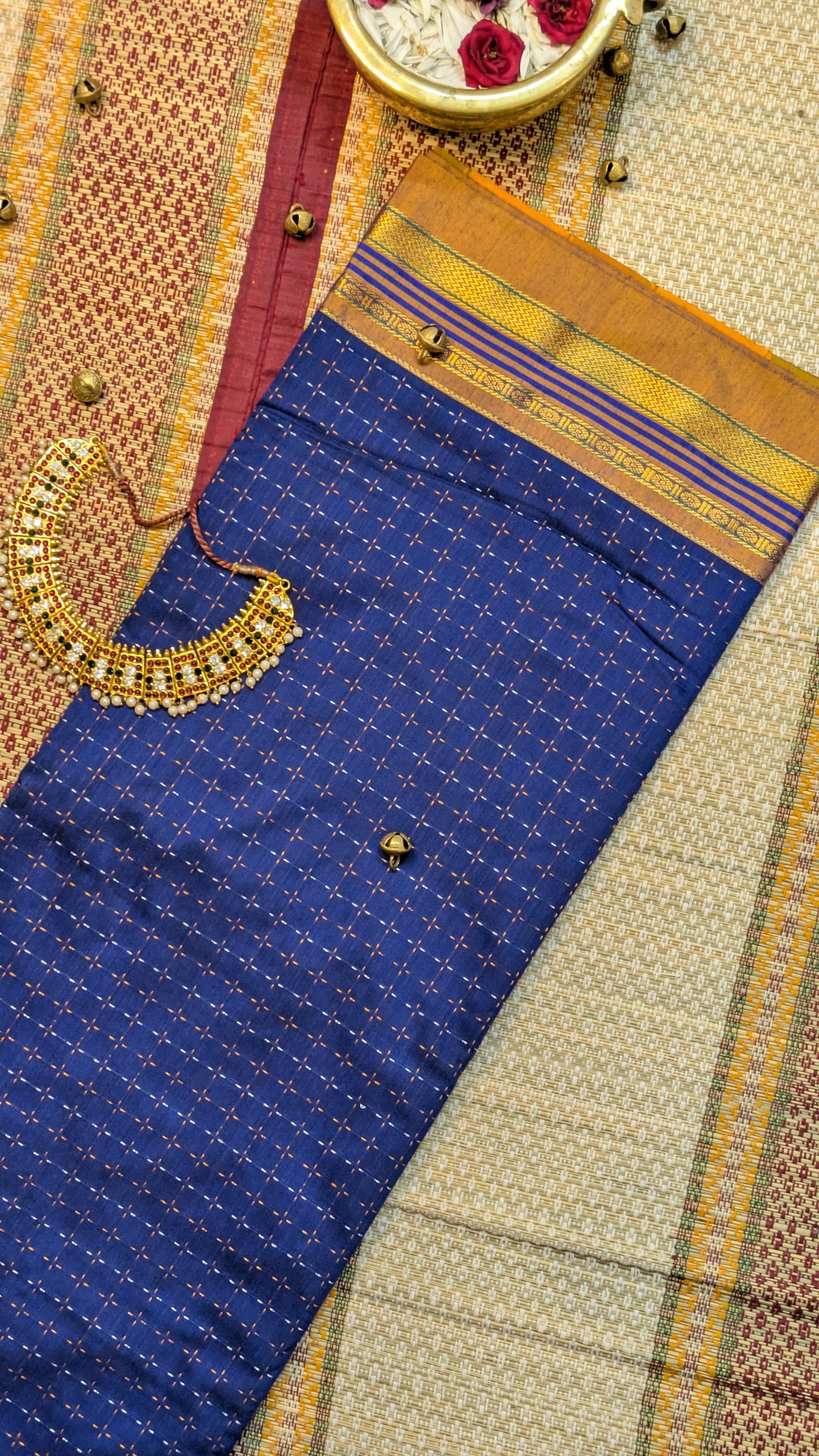 Ilkal Cotton Saree_Blue