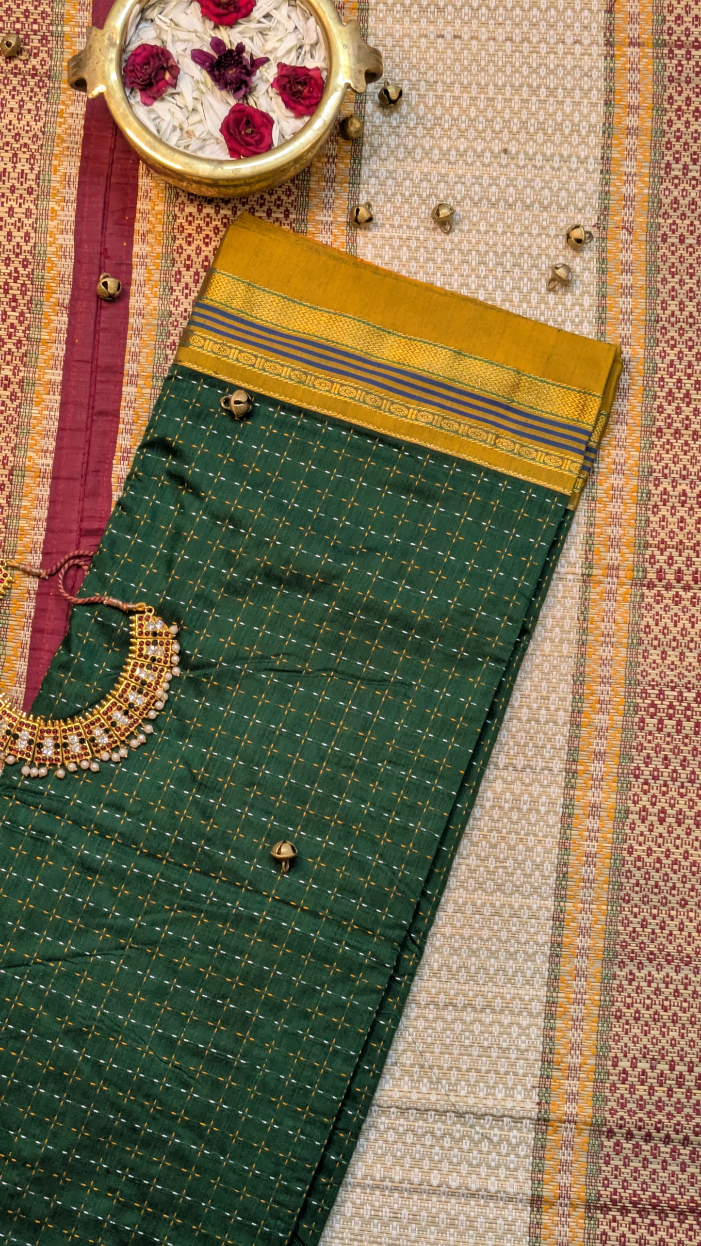 Ilkal Cotton Saree_Green