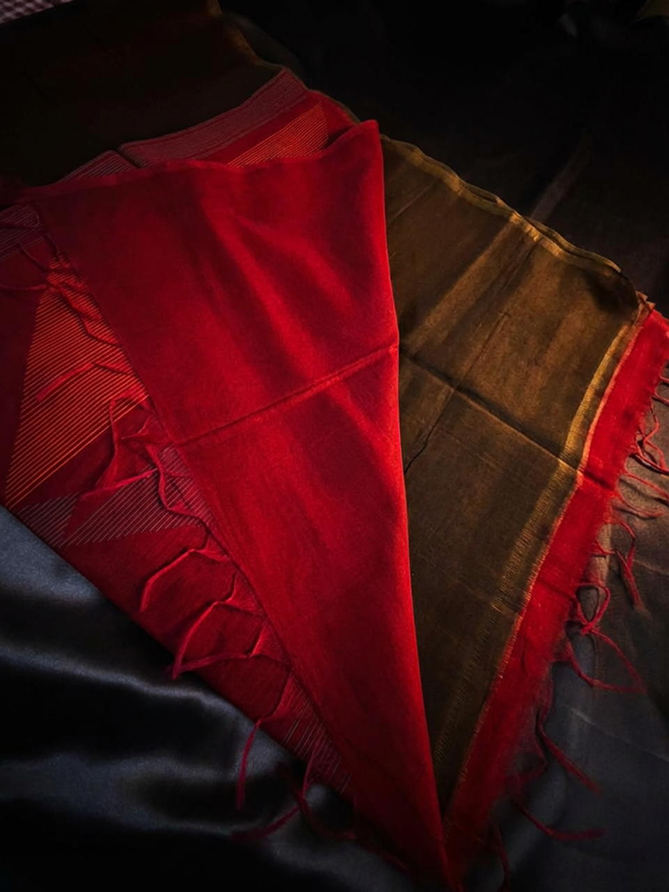 Olive Green Kanjeevaram Cotton Saree
