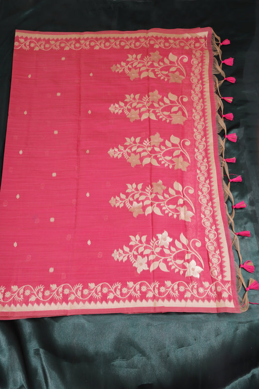 Floral Munga Cotton Saree