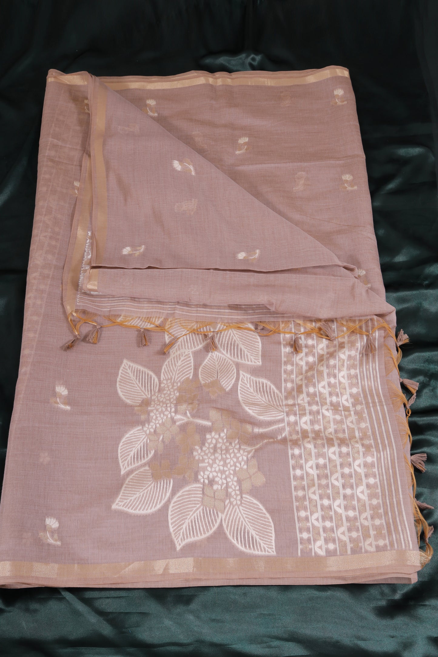 Floral Munga Cotton Saree