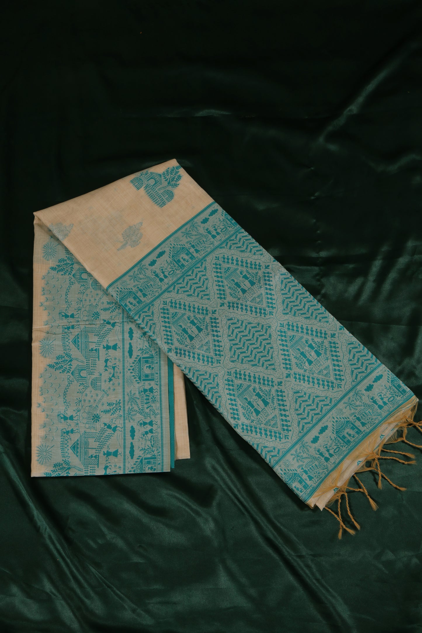 Munga Cotton Saree with Tribal Jamdani Buta