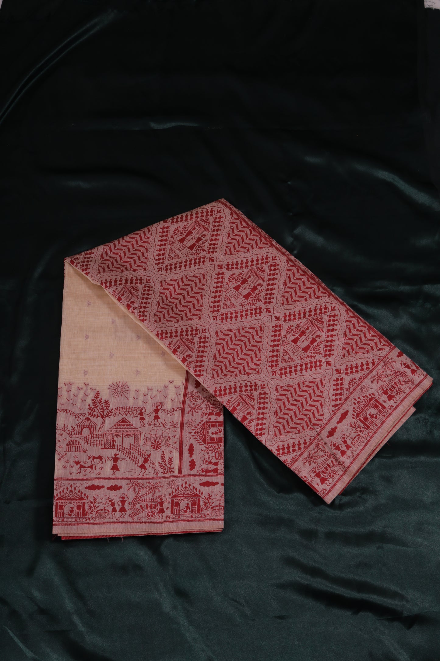 Munga Cotton Saree with Tribal Jamdani Buta