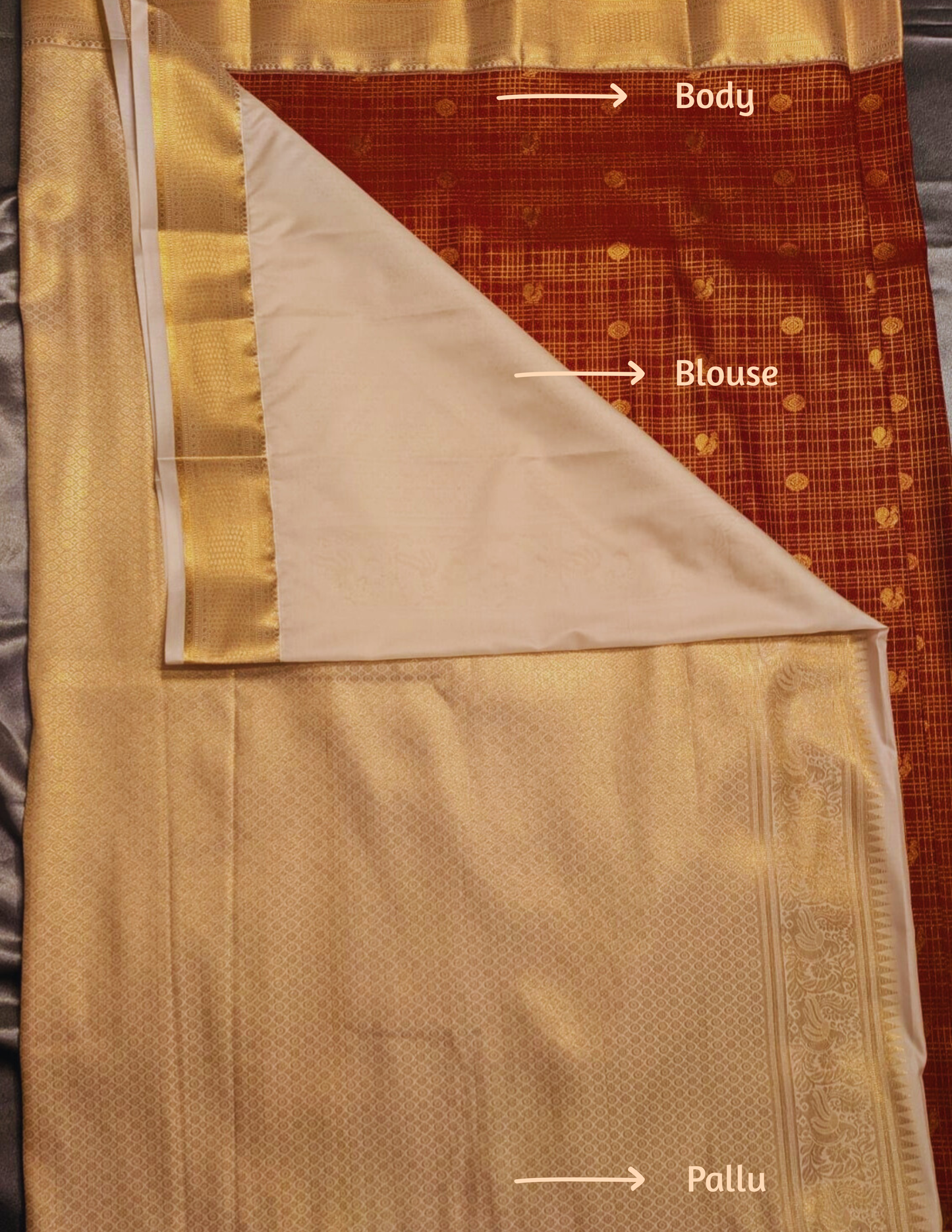 Semi Silk Brocade Bentex Saree