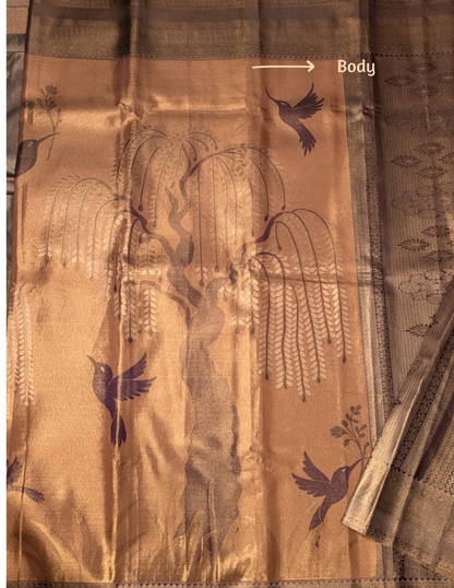 Semi Grand Tissue Silk Saree with Meenakari Work