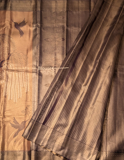 Semi Grand Tissue Silk Saree with Meenakari Work