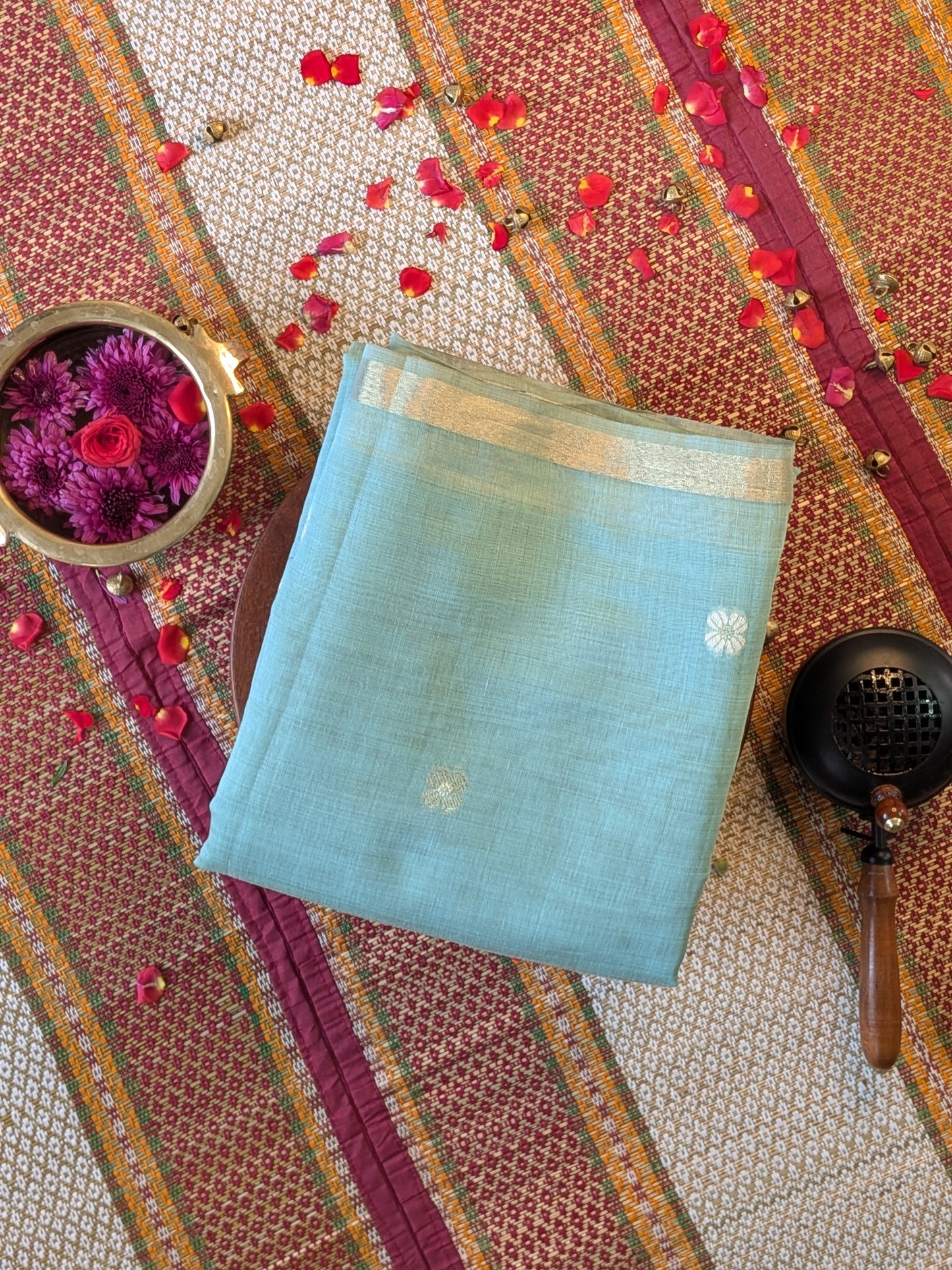 Floral Munga Cotton Saree