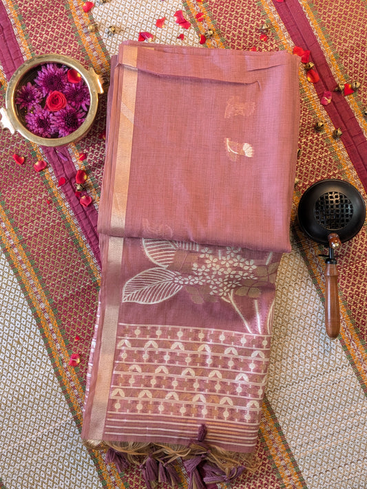 Floral Munga Cotton Saree