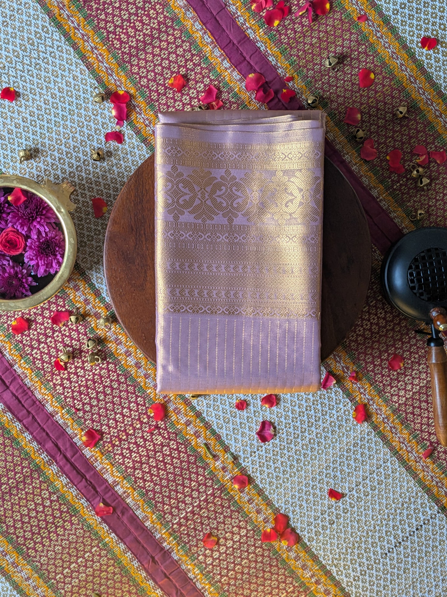 Semi Tissue Silk Saree- Lavender