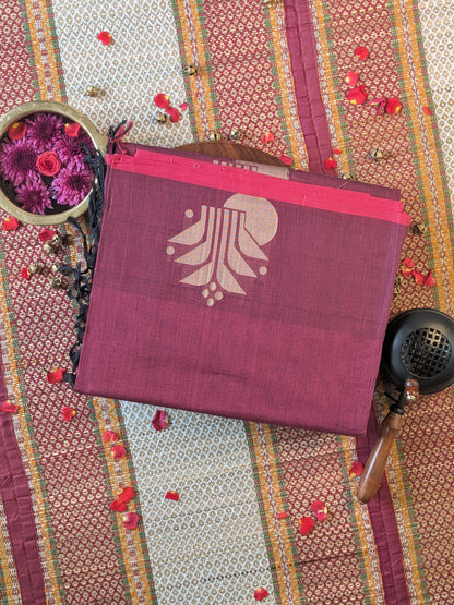 Deep Magenta Cotton Saree