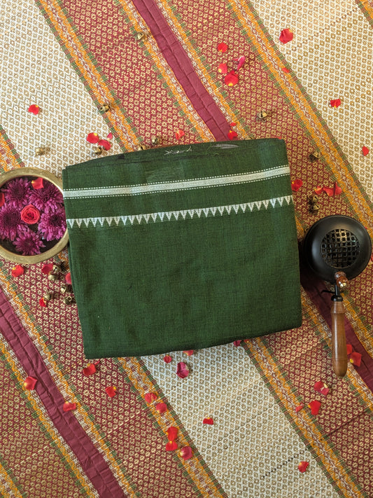 Green Mul Cotton Saree