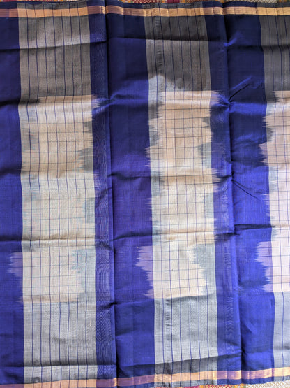 Paturu Pattu Jumping Checks- Royal blue & Off- white