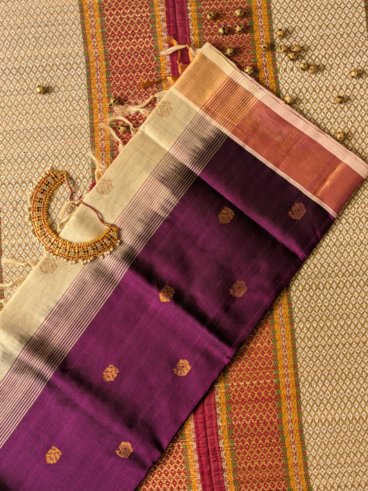 Paturu Pattu Buta- Purple & off- white