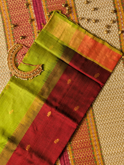 Paturu Pattu Buta- Maroon & green