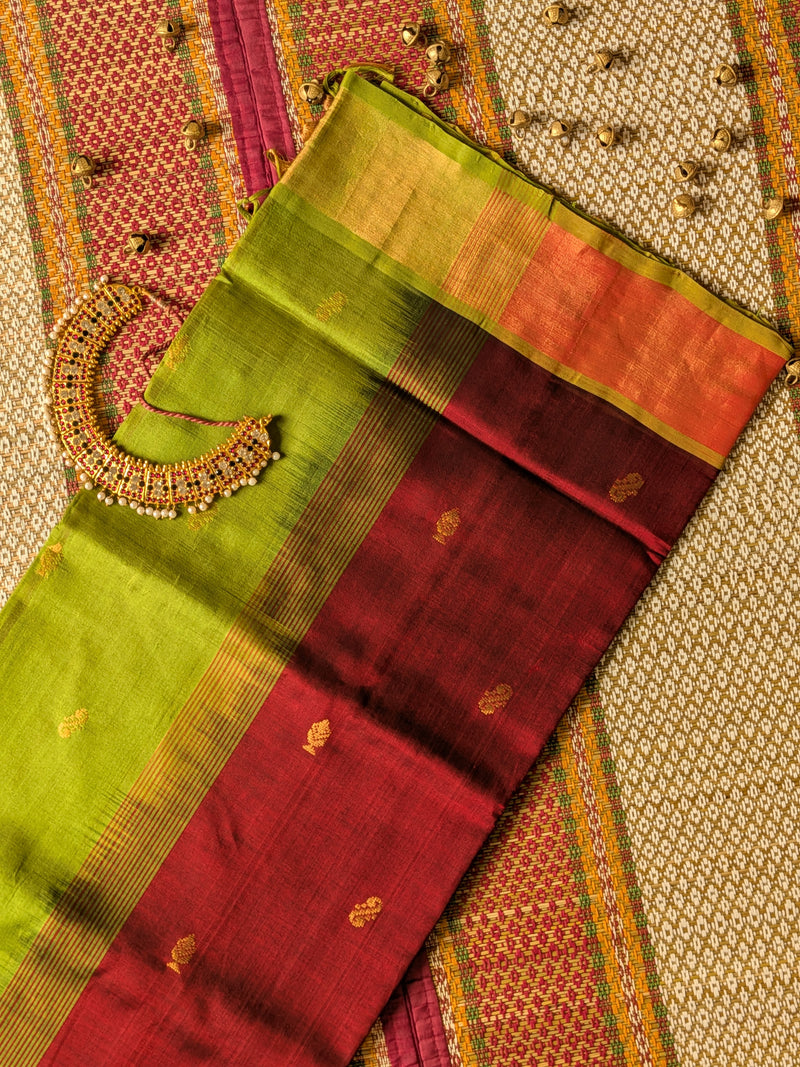 Paturu Pattu Buta- Maroon & green