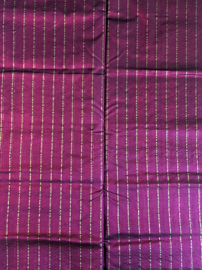 Paturu Pattu Dual Zari Metallic Stripes- Purple