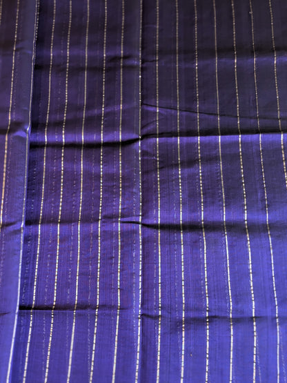 Paturu Pattu Dual Zari Metallic Stripes- Royal Blue
