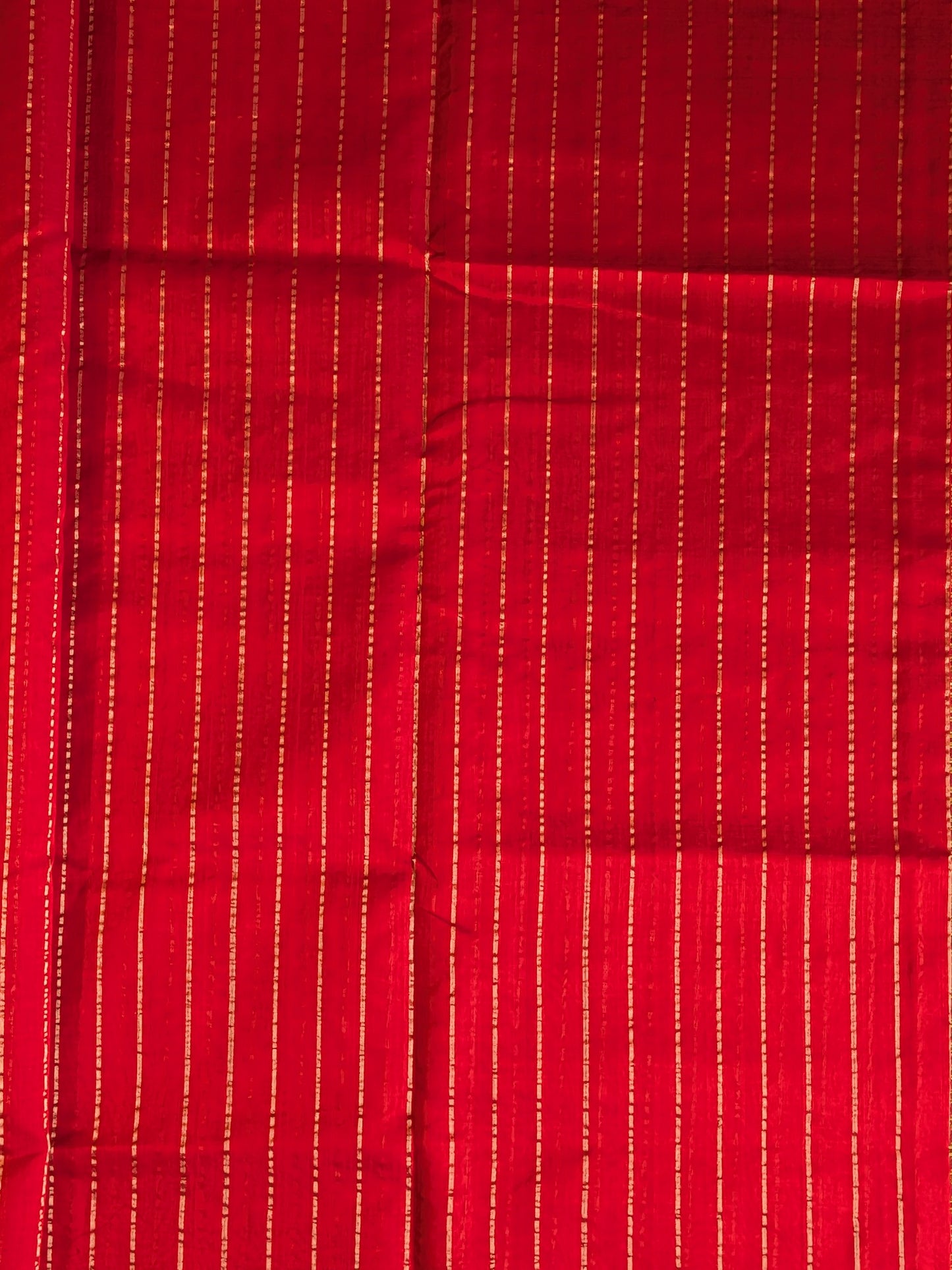 Paturu Pattu Dual Zari Metallic Stripes- Red