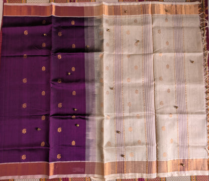 Paturu Pattu Buta- Purple & off- white