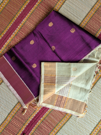 Paturu Pattu Buta- Purple & off- white