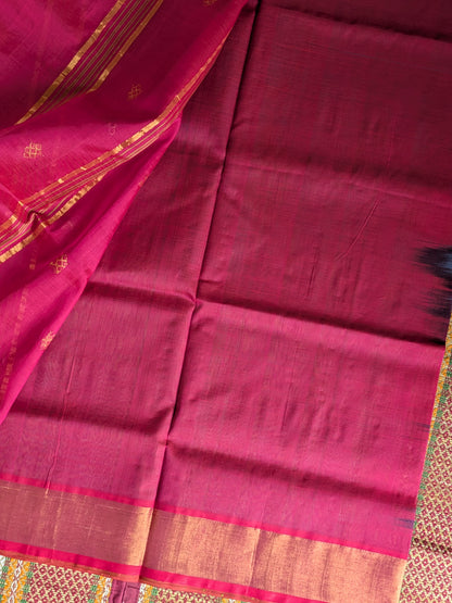 Paturu Pattu Buta- Aqua green & Pink
