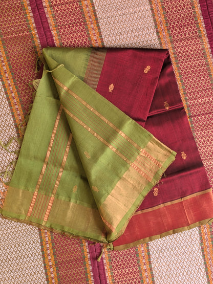 Paturu Pattu Buta- Maroon & green