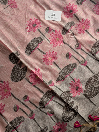 Lotus Munga Cotton Jamdani Buta Saree