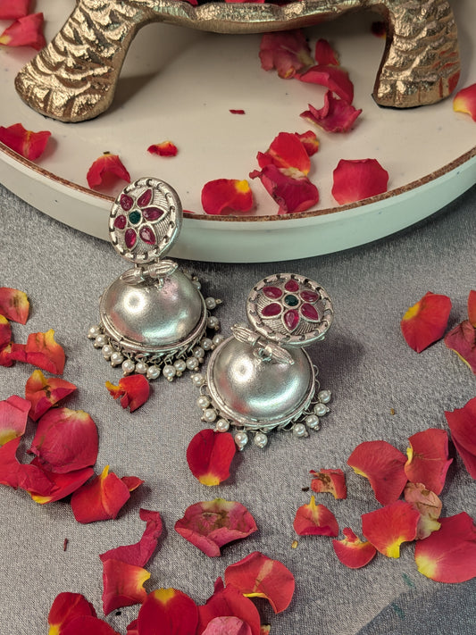 Gulabi Chakra Jhumka