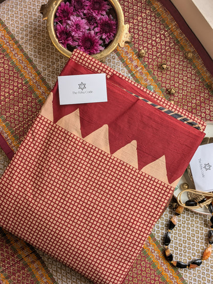 Bagru Handblock Mul Cotton Saree