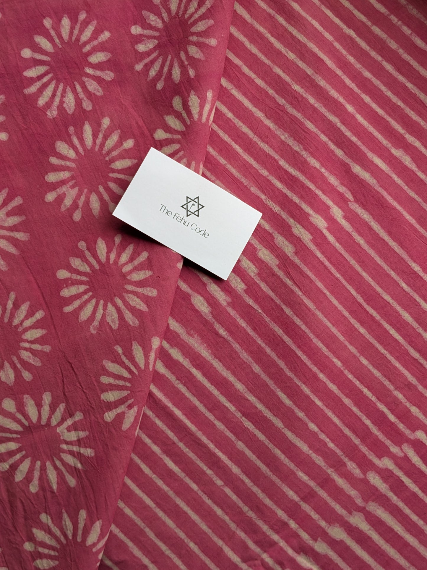Bagru Hand Block Cotton Saree- stripes