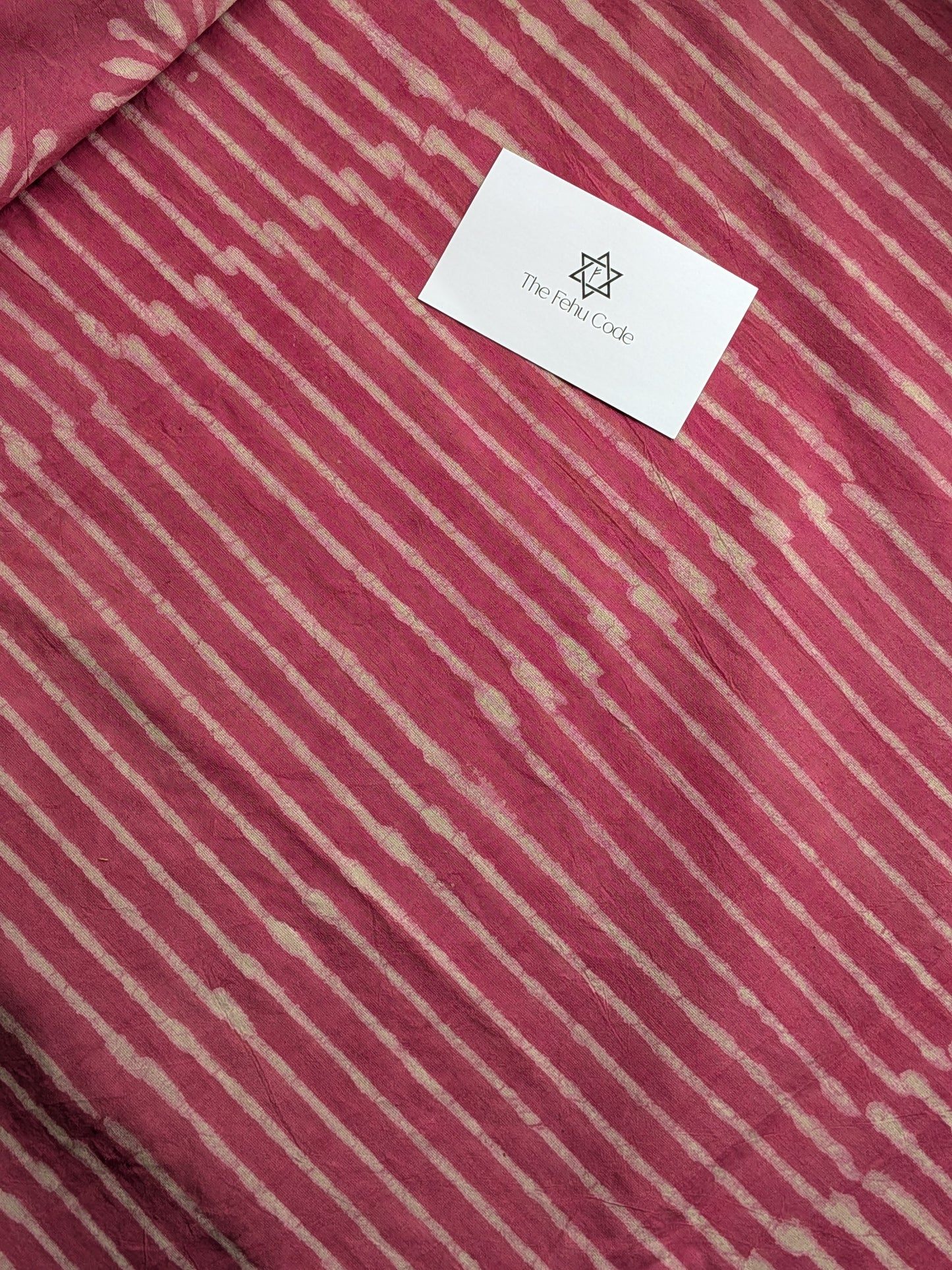 Bagru Hand Block Cotton Saree- stripes