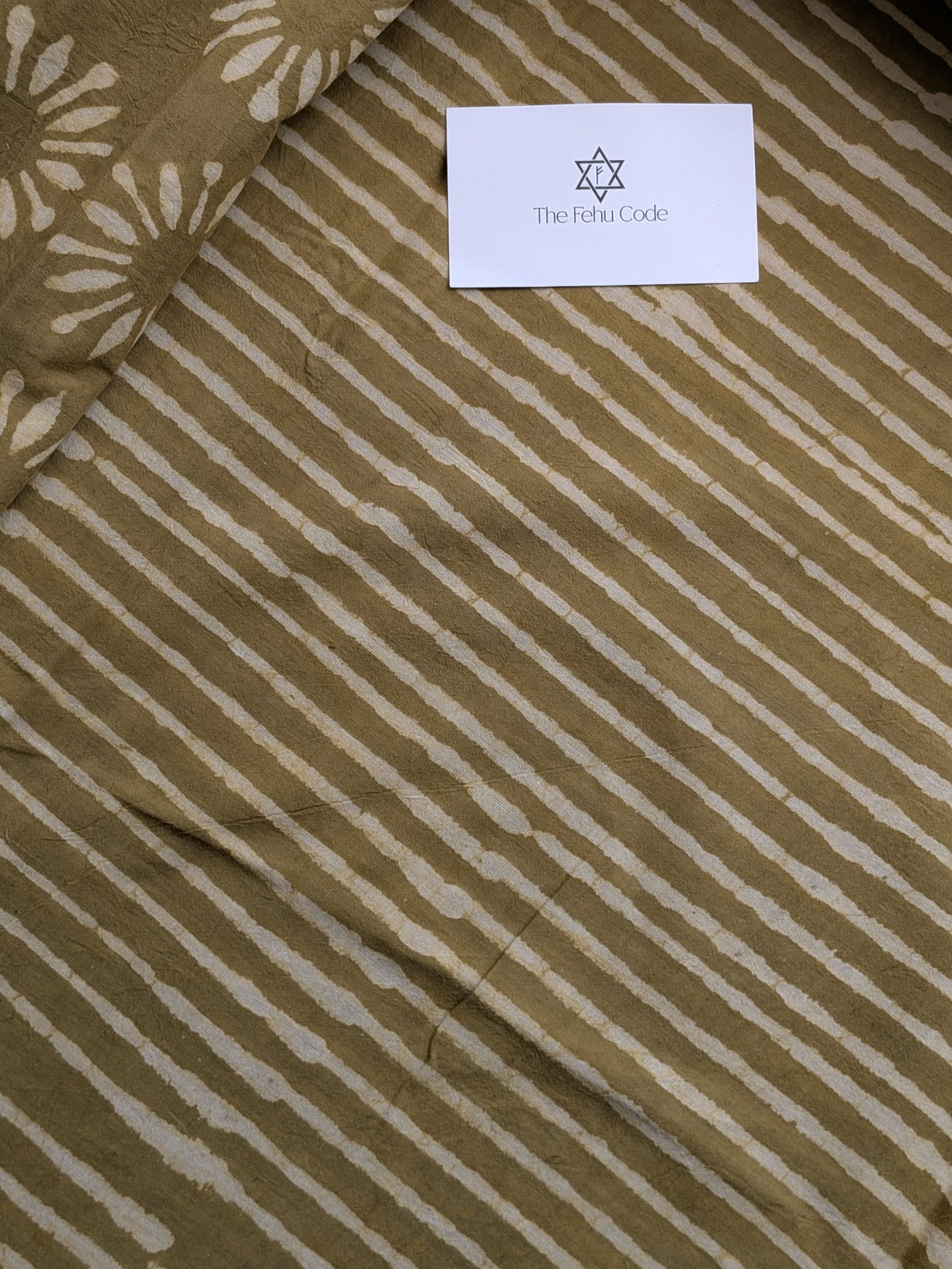 Bagru Hand Block Cotton saree-Stripes