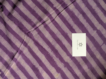 Bagru Hand Block Cotton Saree- Stripes