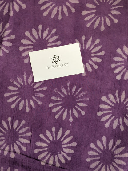 Bagru Hand Block Cotton Saree- Stripes