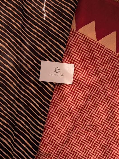 Bagru Handblock Mul Cotton Saree