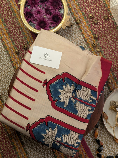 Ajrakh Modal Pichwai Saree
