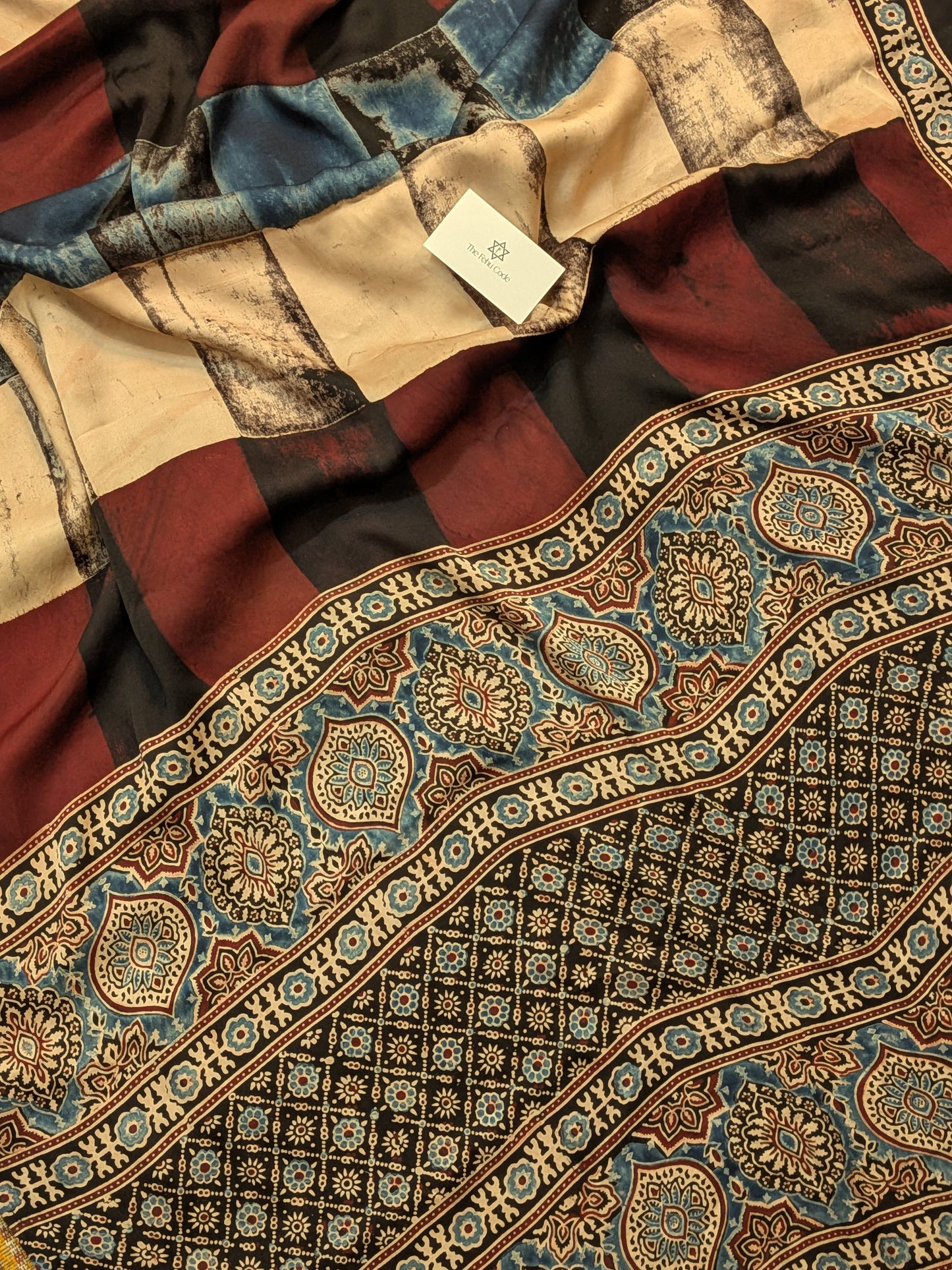 Ajrakh Modal Saree
