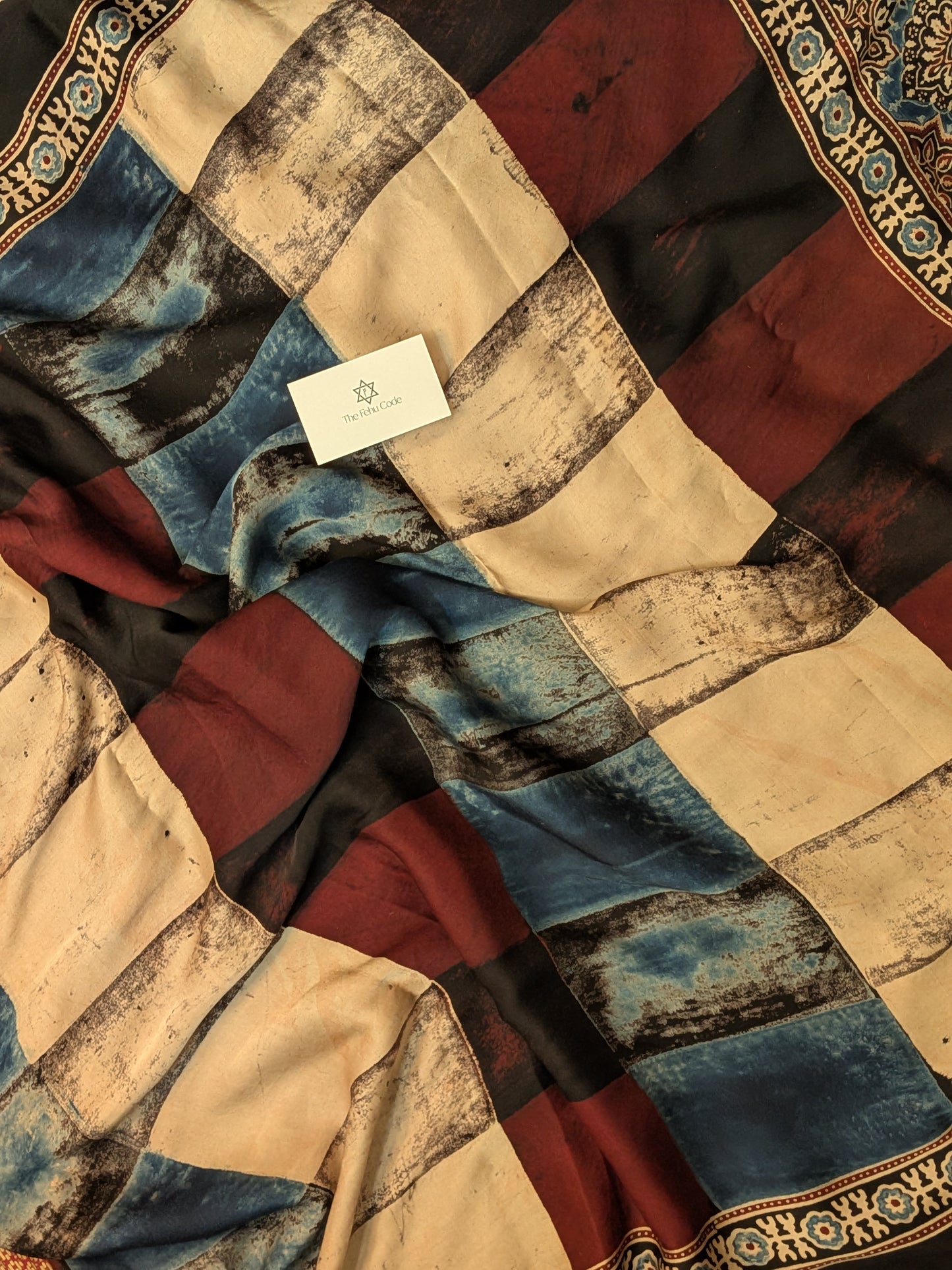 Ajrakh Modal Saree