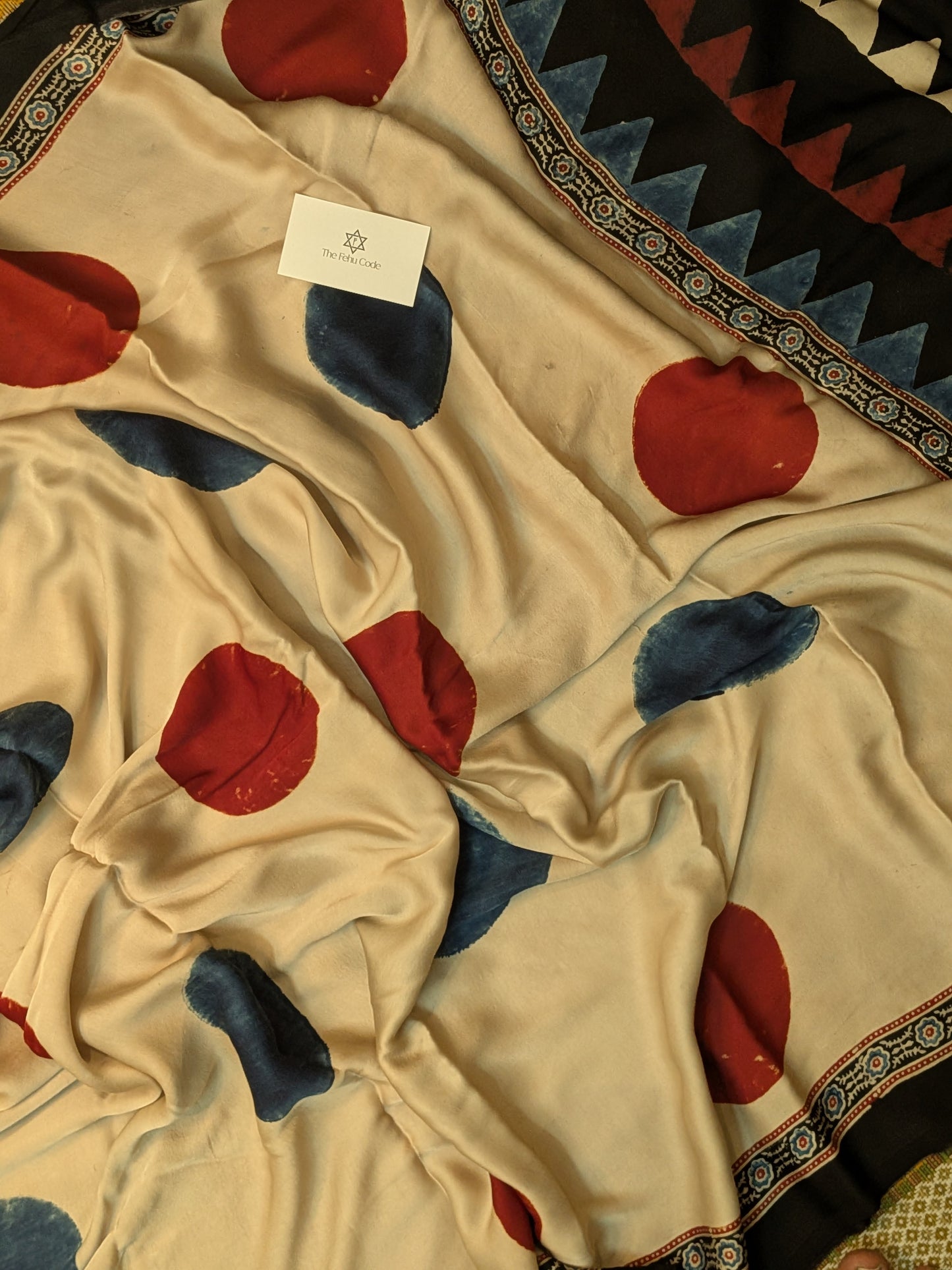 Ajrakh Modal Geometric Saree