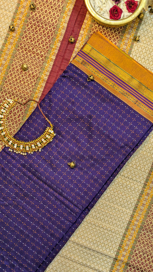 Ilkal Cotton Saree_Purple