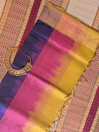Paturu Ikkat 3 Colour Saree