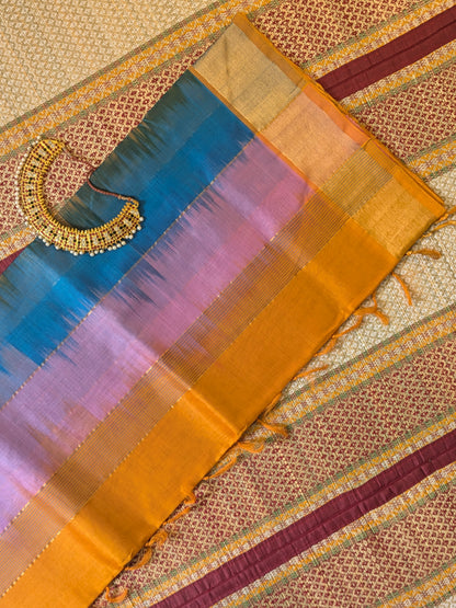 Paturu Ikkat 3 Colour Saree
