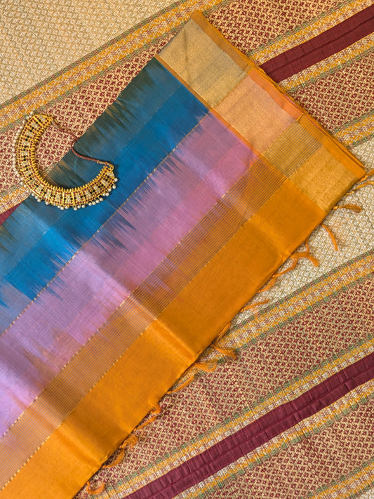 Paturu Ikkat 3 Colour Saree