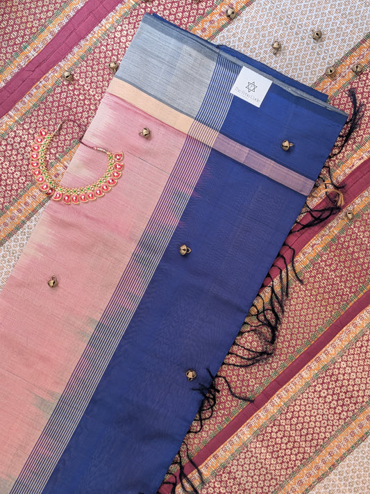 Paturu Pattu Semi Silk Saree- Ikkat Body