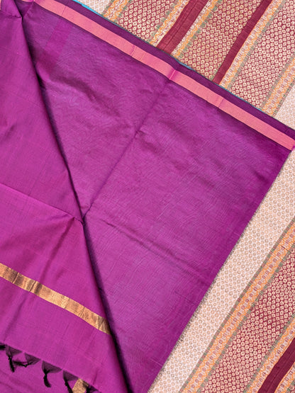 Paturu Pattu Semi Silk Saree- Ikkat Body