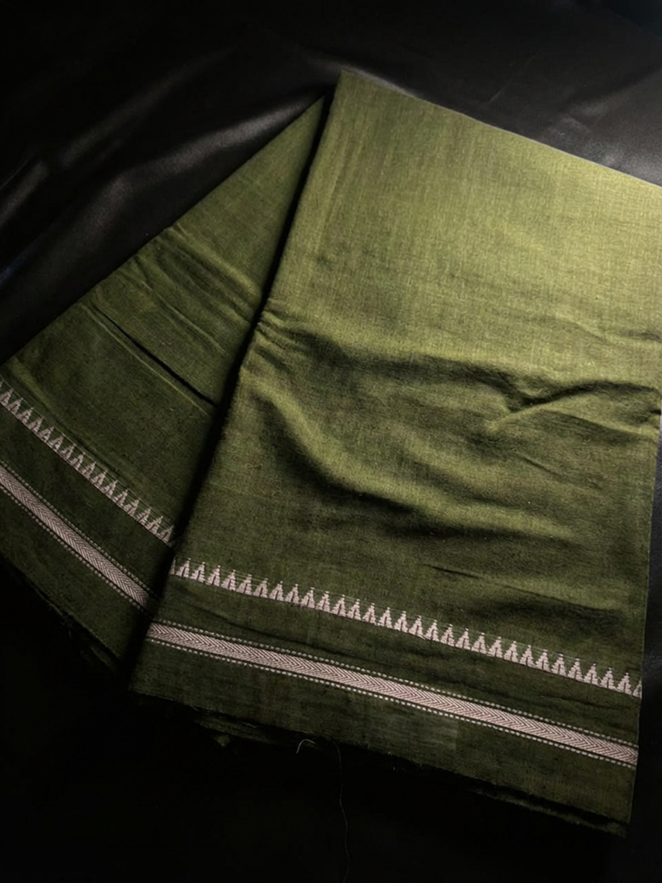 Green Mul Cotton Saree