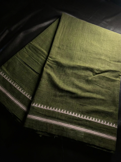 Green Mul Cotton Saree