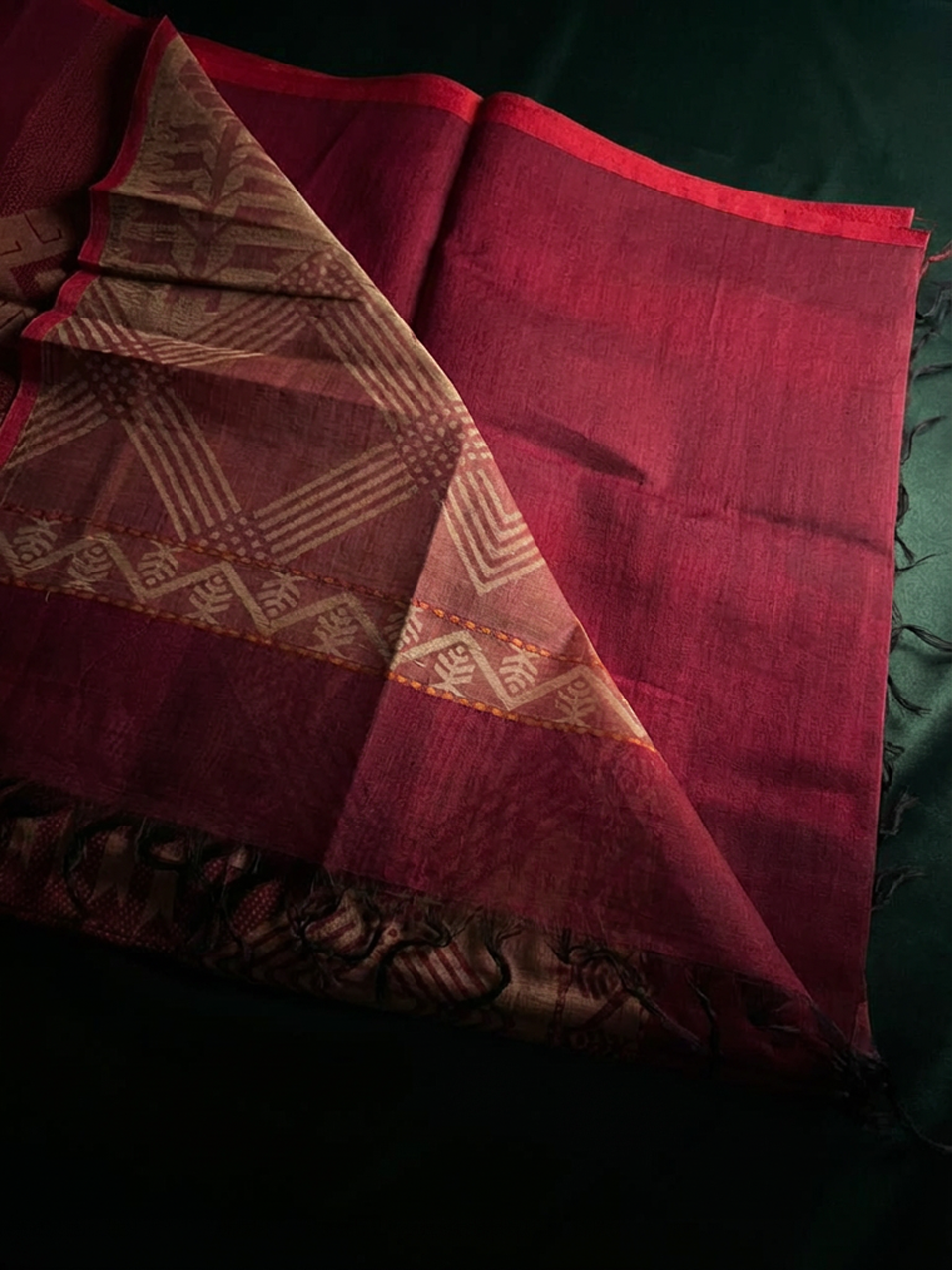 Deep Magenta Cotton Saree